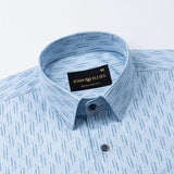 Gardian Sky Blue Cotton Printed Shirt - John Ellies