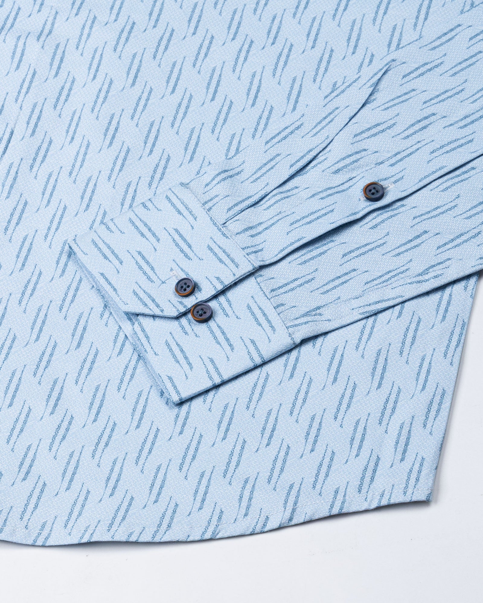 Gardian Sky Blue Cotton Printed Shirt - John Ellies