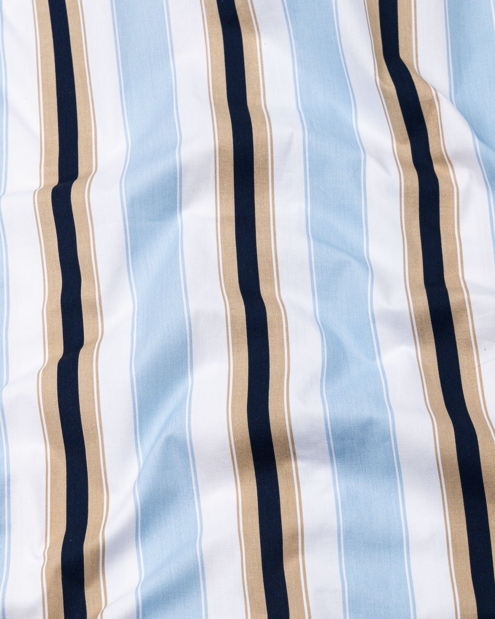 Triddent Sky Blue Premium Cotton Stripes Shirt - John Ellies