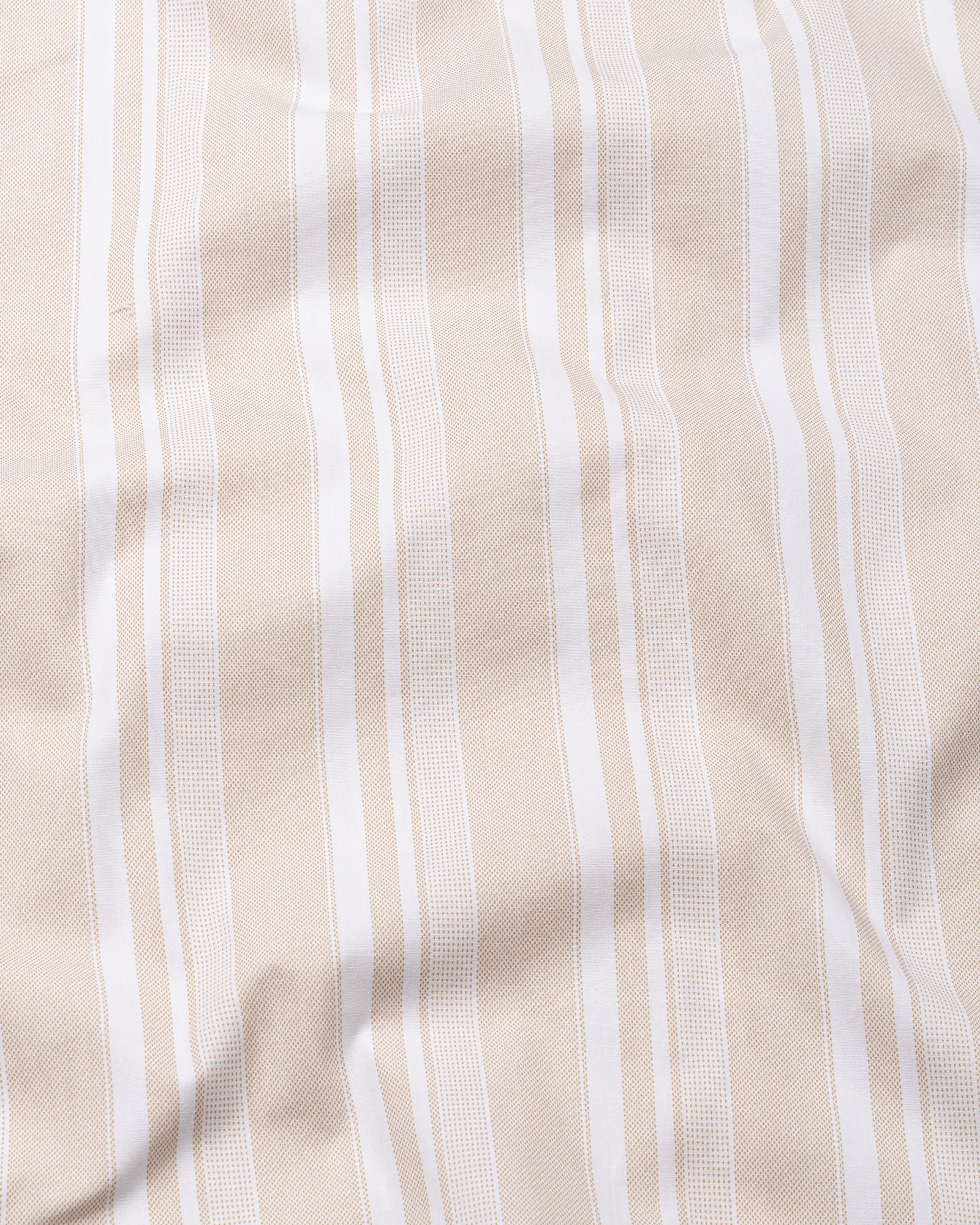 Triddent Beige Premium Cotton Stripes Shirt - John Ellies