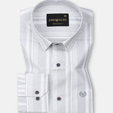 Triddent Silver Premium Cotton Stripes Shirt - John Ellies