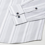 Triddent Silver Premium Cotton Stripes Shirt - John Ellies