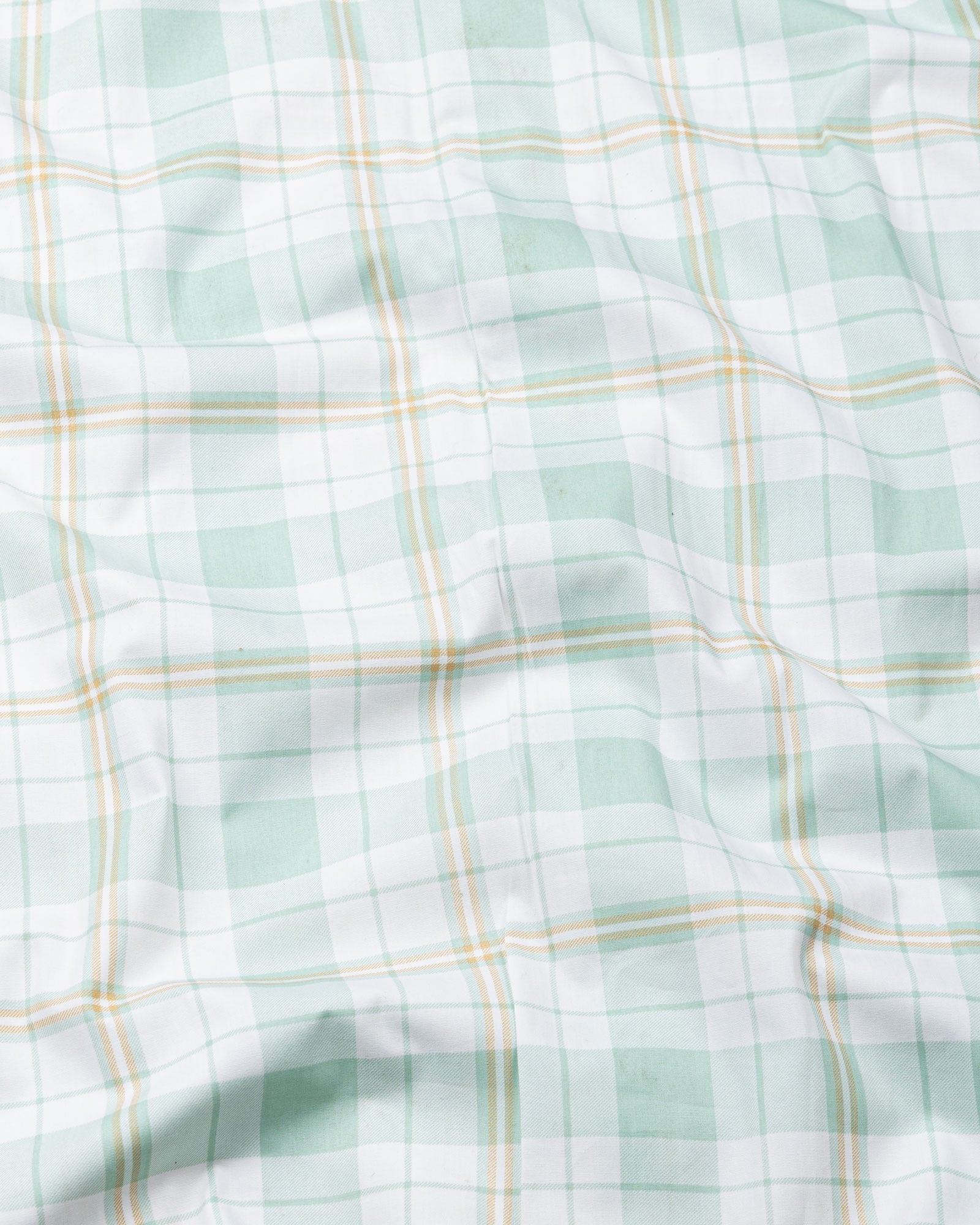 Gogh Green Check Button Down Cotton Shirt - John Ellies