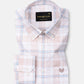 Gogh Peach Check Button Down Cotton Shirt - John Ellies