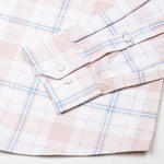Gogh Peach Check Button Down Cotton Shirt - John Ellies