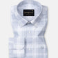 Gogh Soft Grey Check Button Down Cotton Shirt - John Ellies