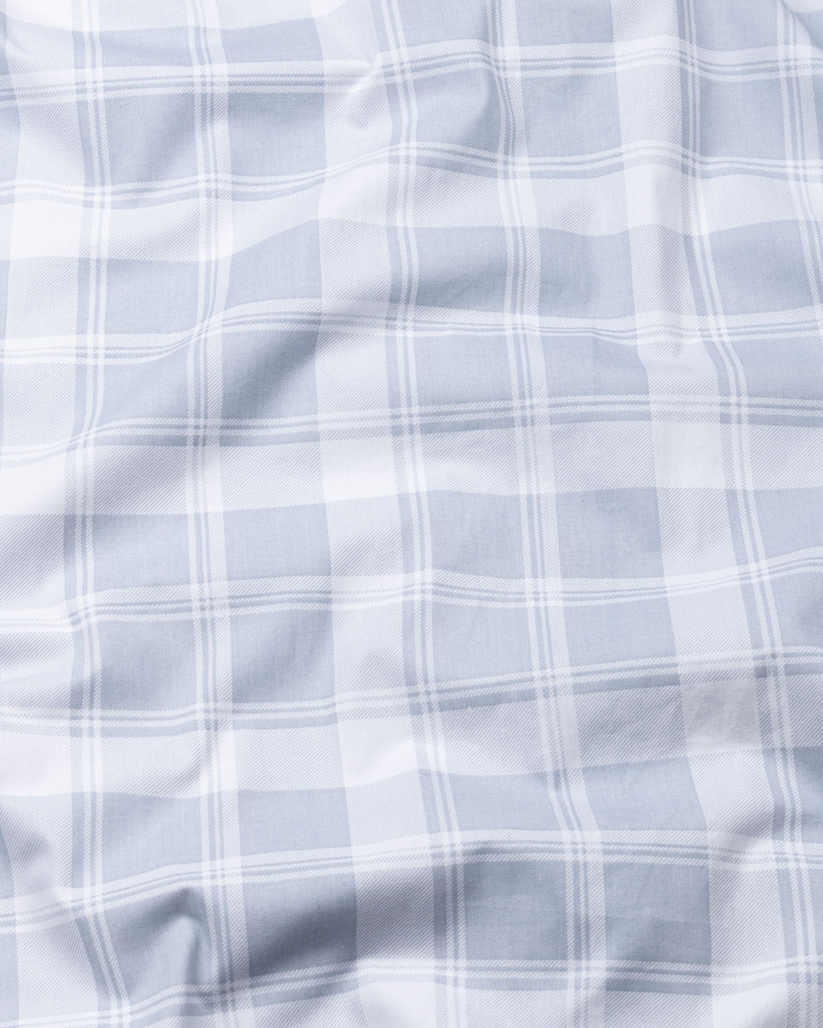 Gogh Soft Grey Check Button Down Cotton Shirt - John Ellies