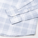 Gogh Soft Grey Check Button Down Cotton Shirt - John Ellies