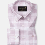 Gogh Pink Check Button Down Cotton Shirt - John Ellies