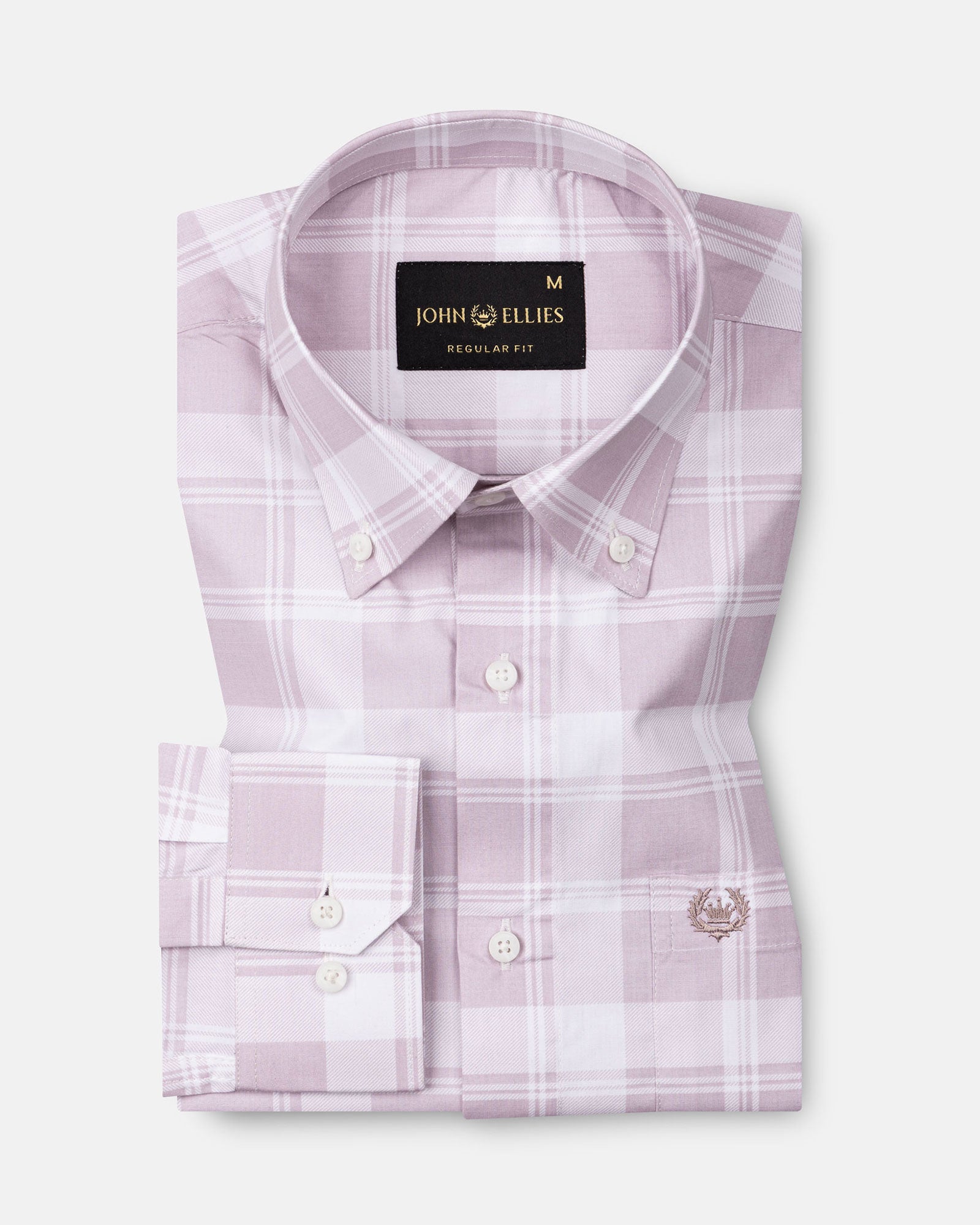 Gogh Pink Check Button Down Cotton Shirt - John Ellies