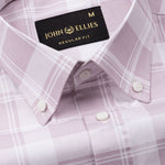 Gogh Pink Check Button Down Cotton Shirt - John Ellies