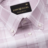 Gogh Pink Check Button Down Cotton Shirt - John Ellies