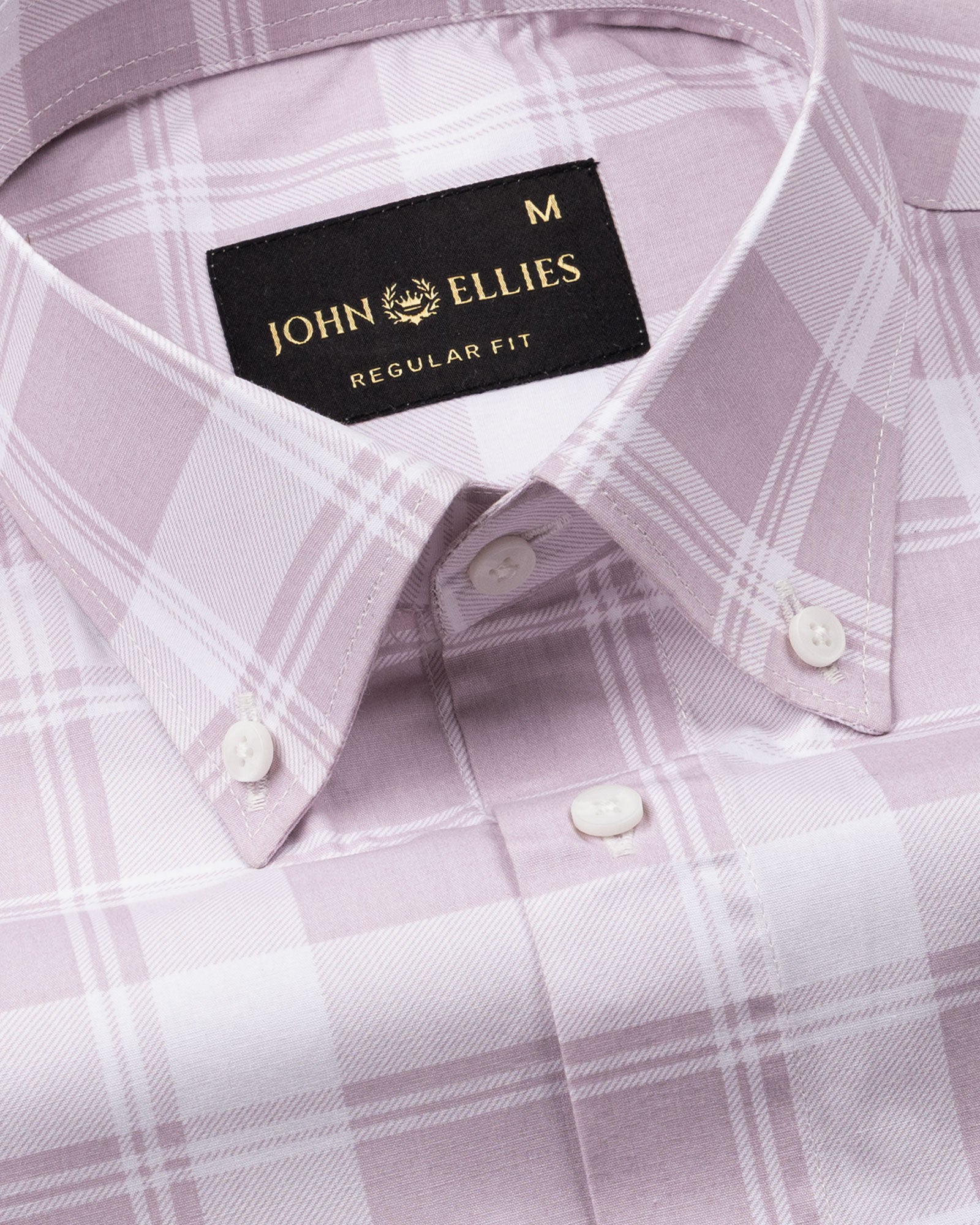 Gogh Pink Check Button Down Cotton Shirt - John Ellies