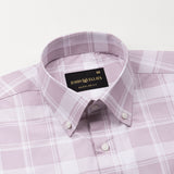 Gogh Pink Check Button Down Cotton Shirt - John Ellies