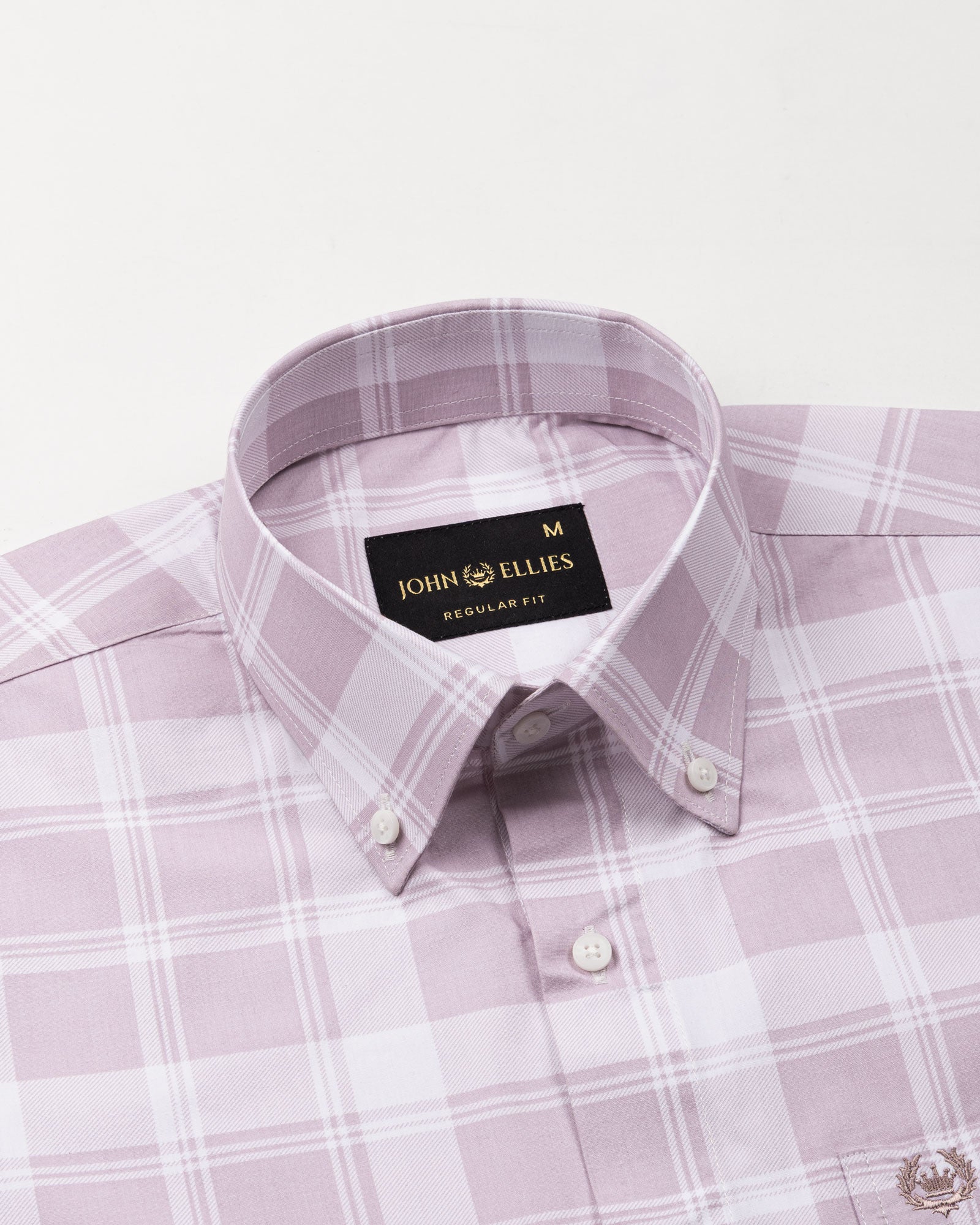 Gogh Pink Check Button Down Cotton Shirt - John Ellies