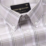 Gogh Beige Check Button Down Cotton Shirt - John Ellies