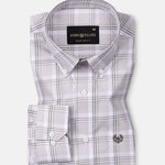 Gogh Beige Check Button Down Cotton Shirt - John Ellies