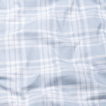 Gogh Steel Blue Check Button Down Cotton Shirt - John Ellies