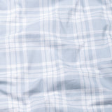 Gogh Steel Blue Check Button Down Cotton Shirt - John Ellies