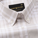 Gogh Cream Check Button Down Cotton Shirt - John Ellies