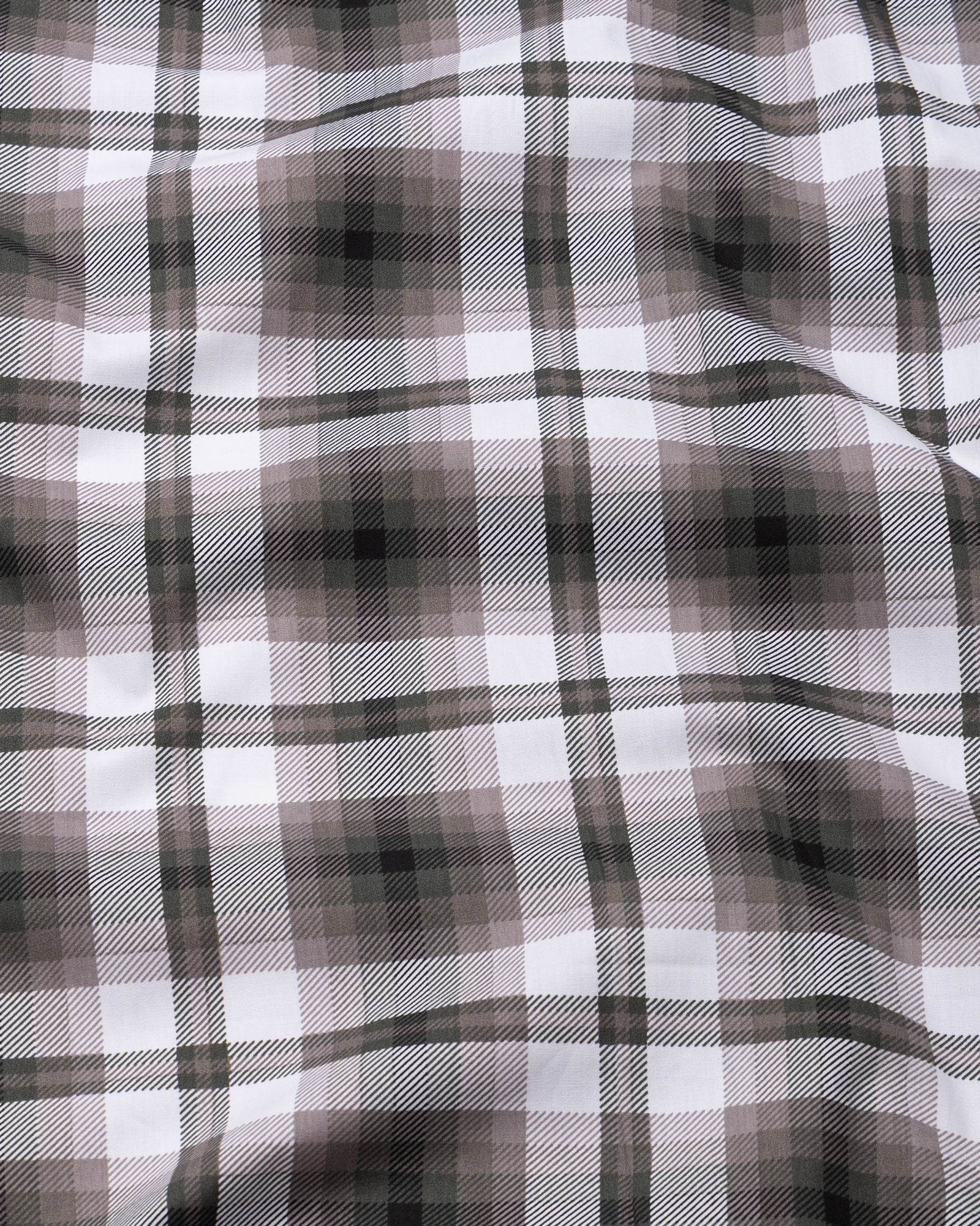 Gogh Brown Check Button Down Cotton Shirt - John Ellies