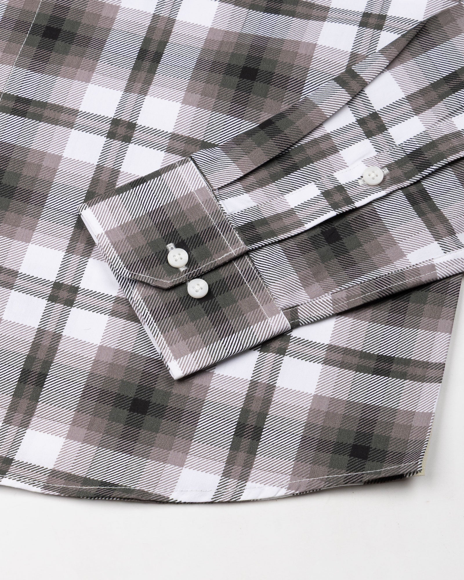 Gogh Brown Check Button Down Cotton Shirt - John Ellies