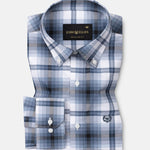 Gogh Grey Check Button Down Cotton Shirt - John Ellies