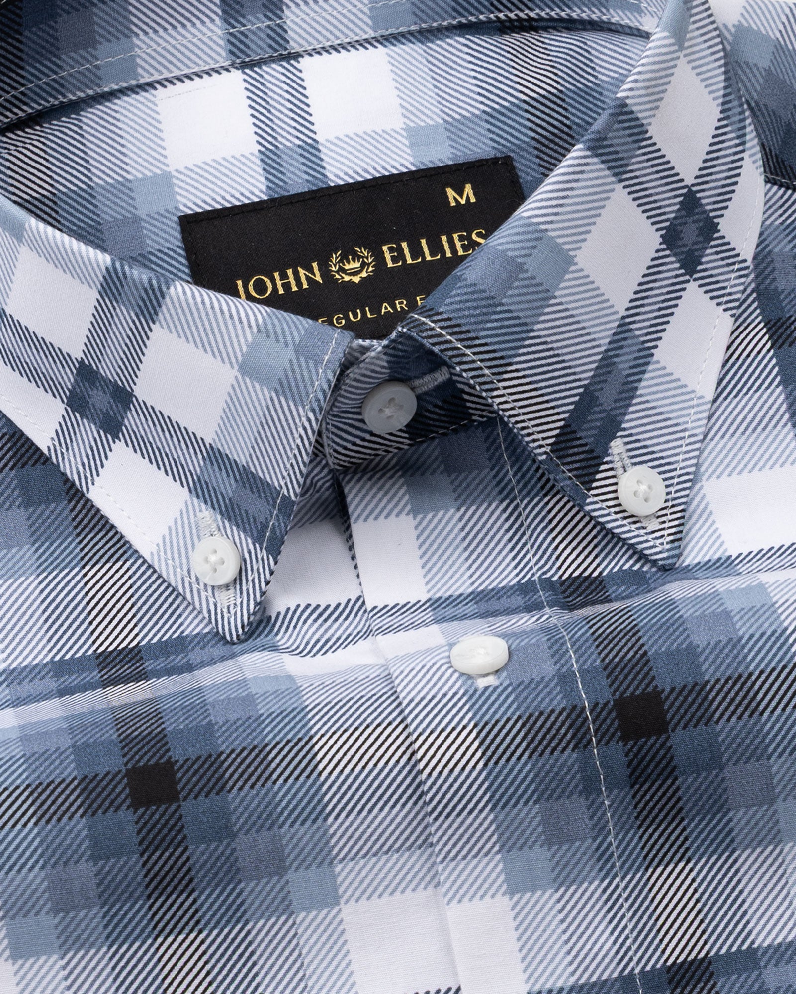 Gogh Grey Check Button Down Cotton Shirt - John Ellies
