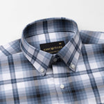 Gogh Grey Check Button Down Cotton Shirt - John Ellies