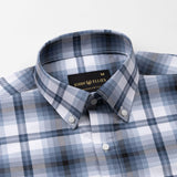 Gogh Grey Check Button Down Cotton Shirt - John Ellies