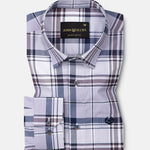 Gogh Purple Check Cotton Shirt - John Ellies