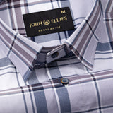 Gogh Purple Check Cotton Shirt - John Ellies