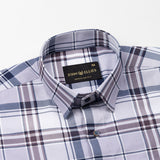 Gogh Purple Check Cotton Shirt - John Ellies