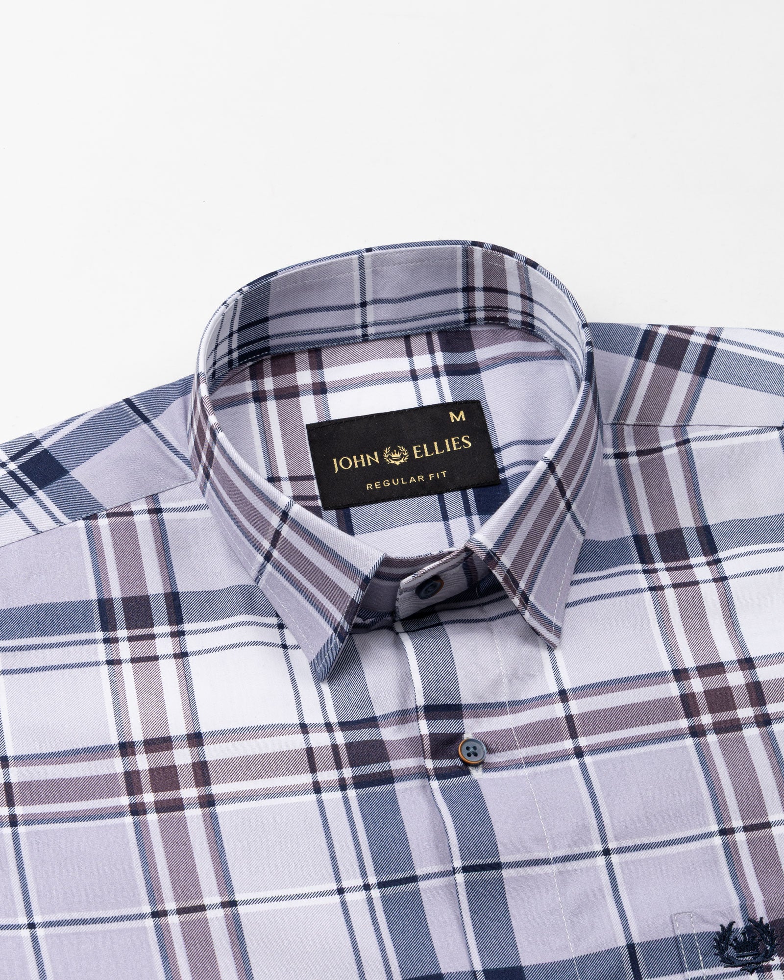 Gogh Purple Check Cotton Shirt - John Ellies