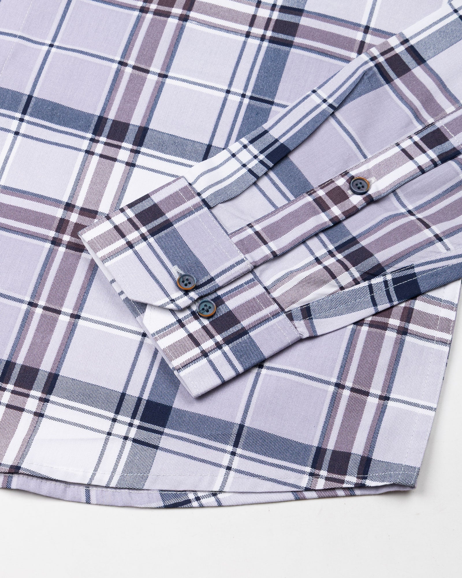 Gogh Purple Check Cotton Shirt - John Ellies