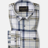 Gogh Olive Check Cotton Shirt - John Ellies