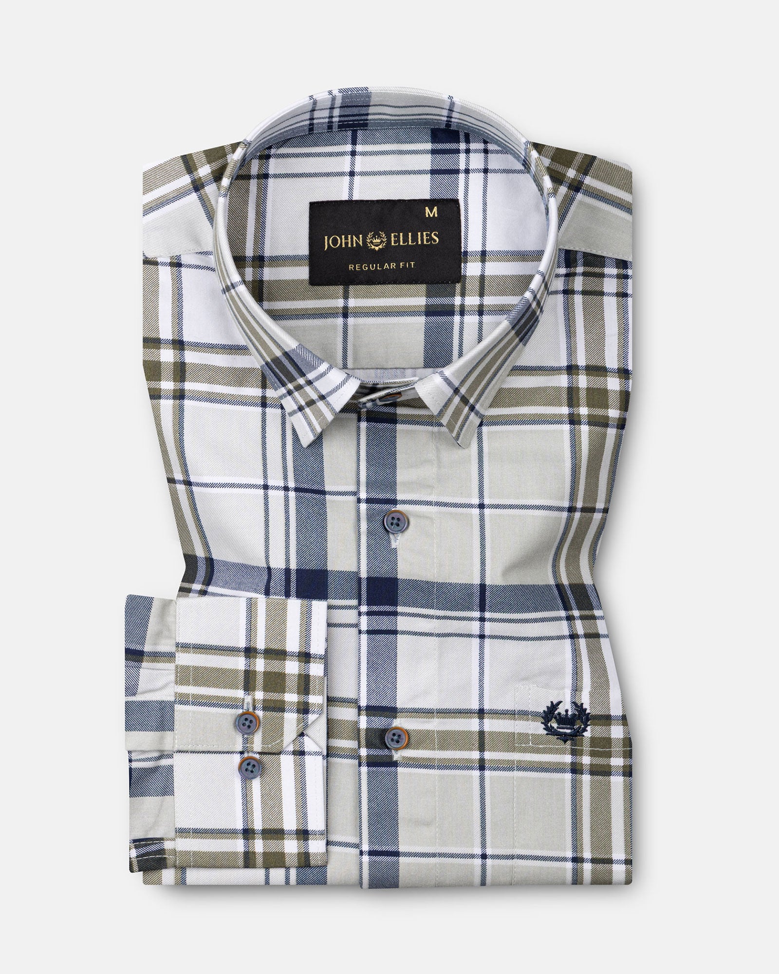 Gogh Olive Check Cotton Shirt - John Ellies
