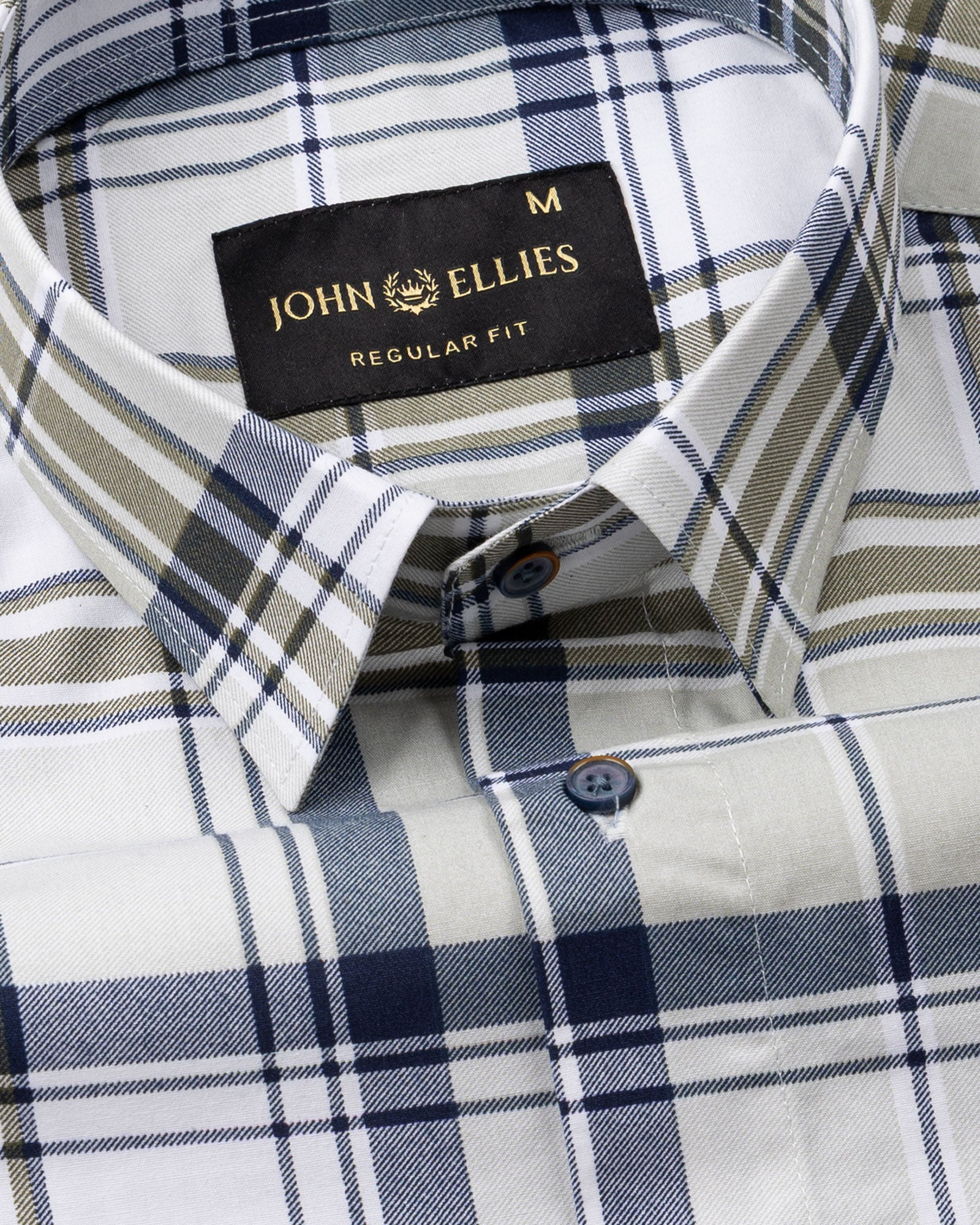 Gogh Olive Check Cotton Shirt - John Ellies