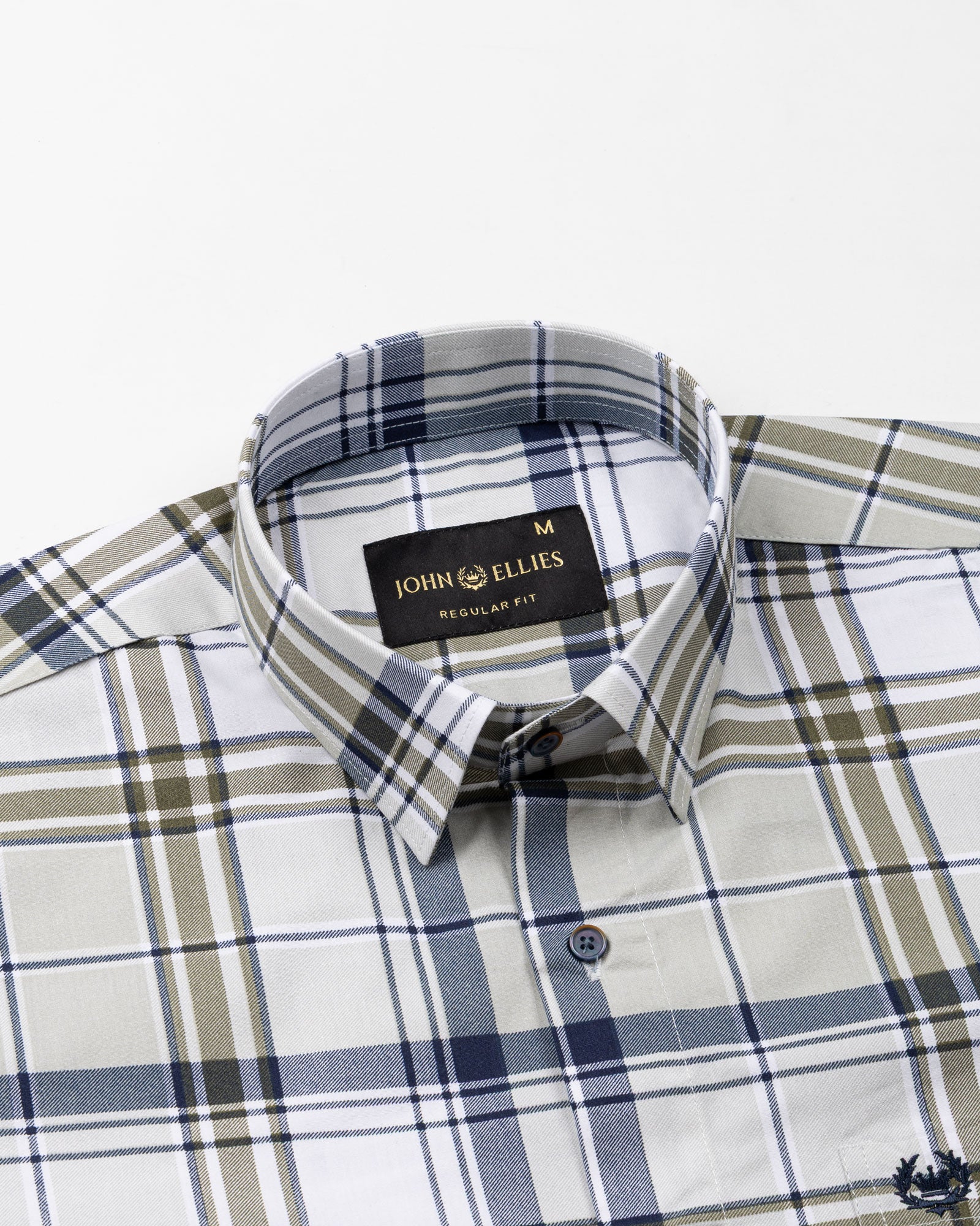 Gogh Olive Check Cotton Shirt - John Ellies