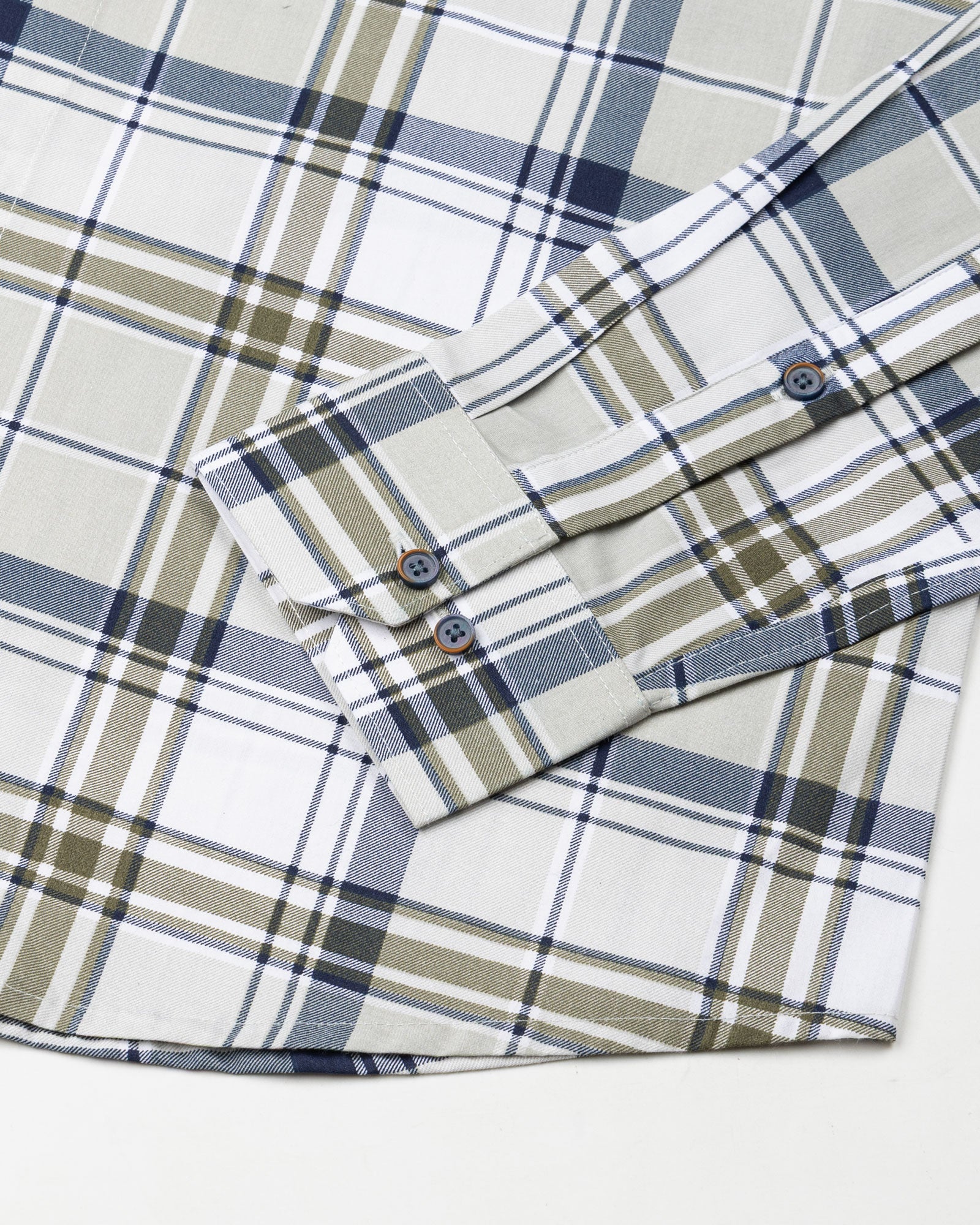 Gogh Olive Check Cotton Shirt - John Ellies