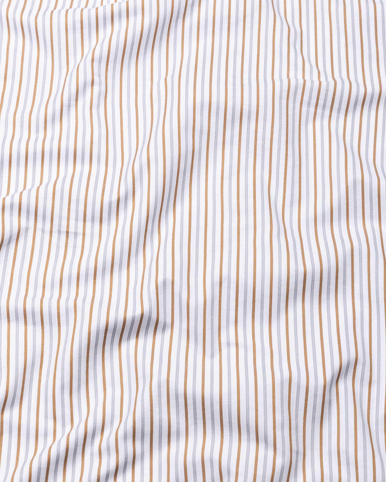 Kalom Brown Stripes Button Down Cotton Shirt - John Ellies