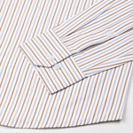 Kalom Brown Stripes Button Down Cotton Shirt - John Ellies