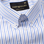 Kalom Blue Stripes Button Down Cotton Shirt - John Ellies