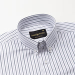 Kalom Grey Stripes Button Down Cotton Shirt - John Ellies