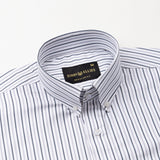 Kalom Grey Stripes Button Down Cotton Shirt - John Ellies