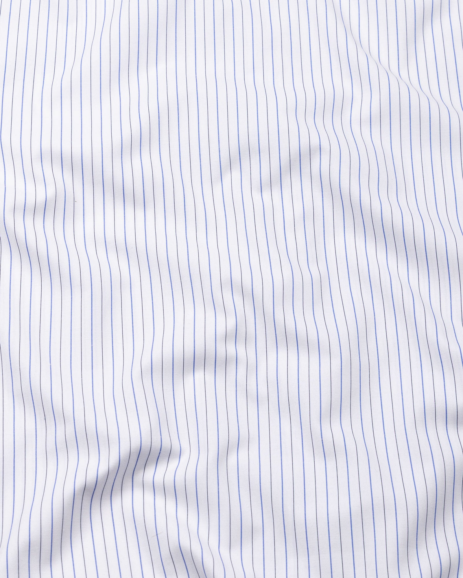 Quoram Blue Pin Stripes Button Down Cotton Shirt - John Ellies