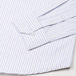 Quoram Blue Pin Stripes Button Down Cotton Shirt - John Ellies