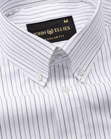 Quoram Grey Pin Stripes Button Down Cotton Shirt