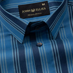 Halerk Blue Stripes Premium Cotton Shirt - John Ellies