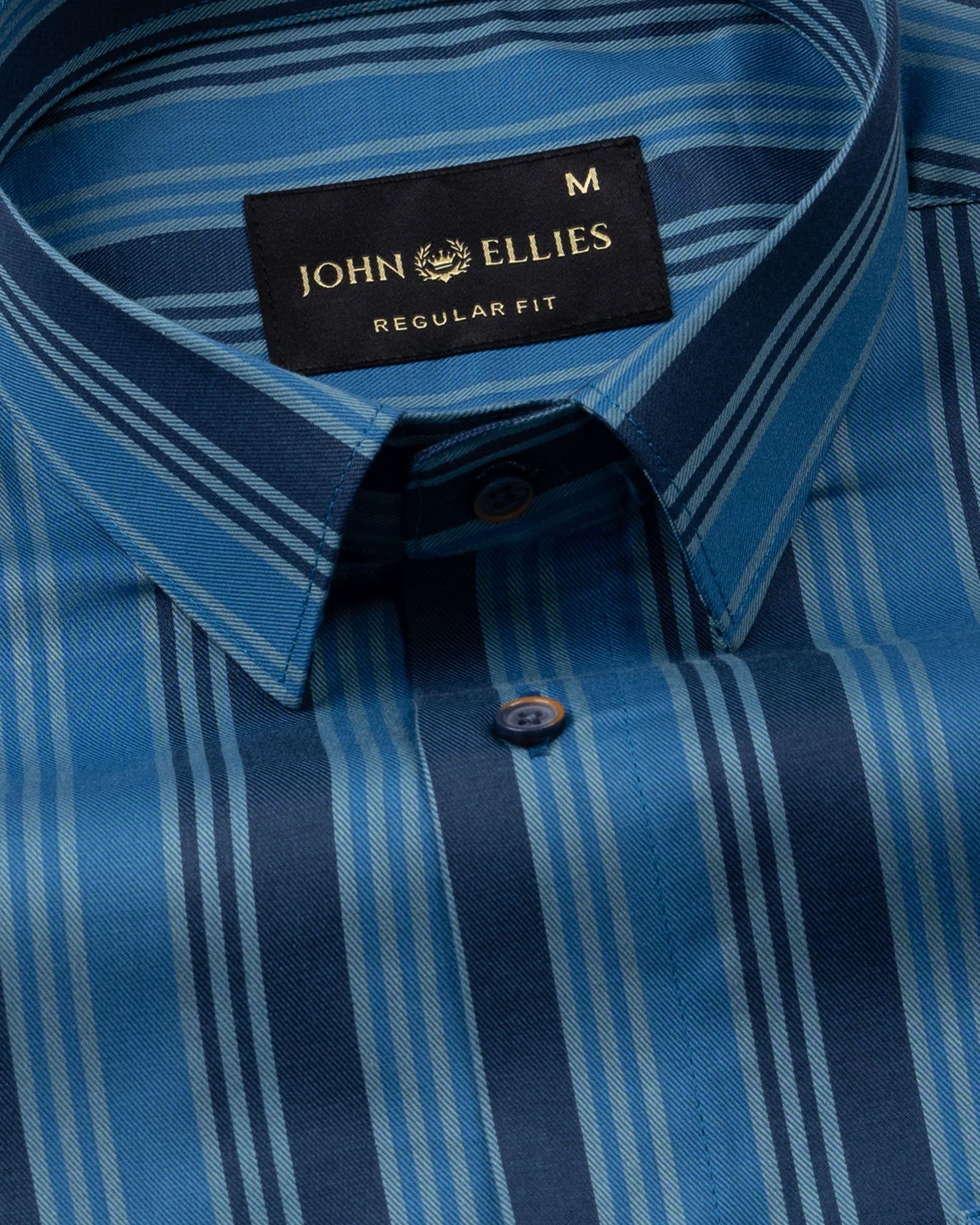 Halerk Blue Stripes Premium Cotton Shirt - John Ellies